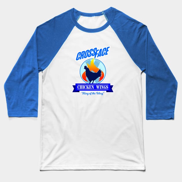 Crossface Chicken Wings Baseball T-Shirt by em Porium